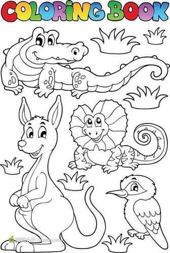 小动物简笔画彩色可爱儿童简笔画