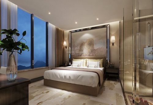 现代风格宾馆床头背景墙装修效果图片