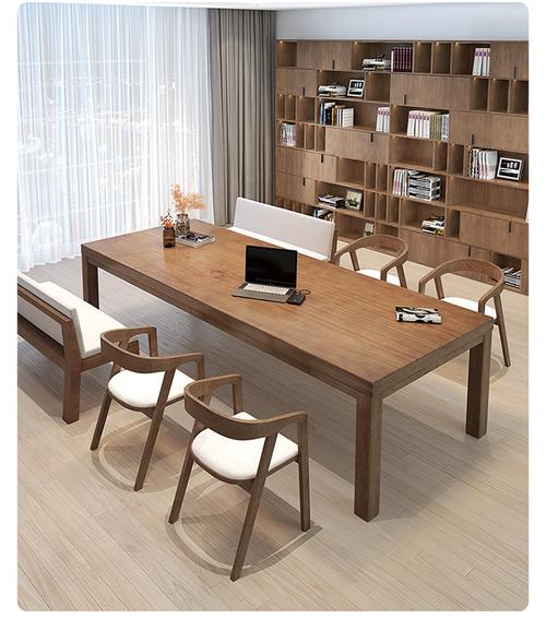 客厅长桌新款客厅大实木书桌休闲区阅读桌桌椅组合多人学习桌办公桌长