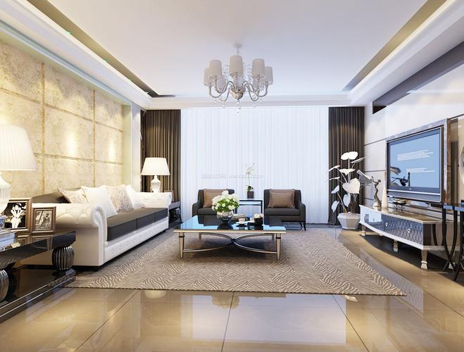 2022欧式家居室内简约客厅装修效果图装信通网效果图