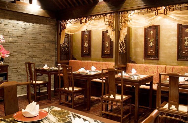 中式风格小型餐馆室内装修效果图