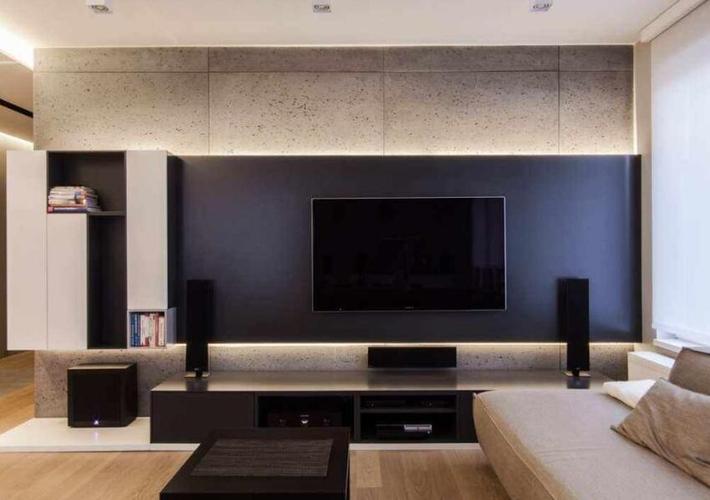 90平欧式风格客厅高档电视背景墙效果图大全2020