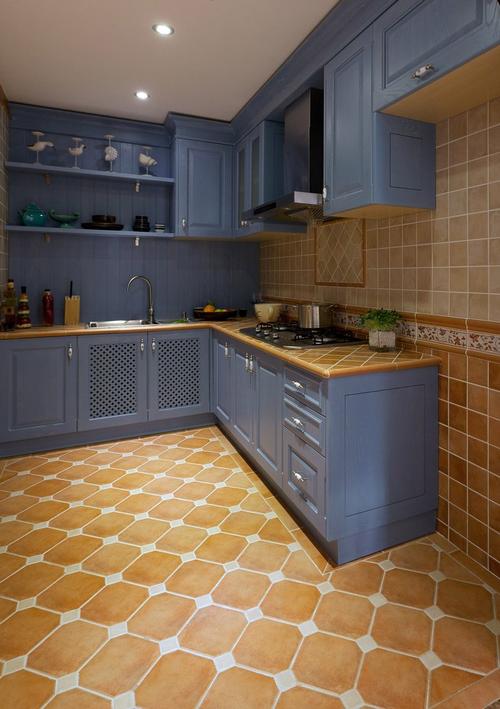 地中海风格三居室厨房装修效果图
