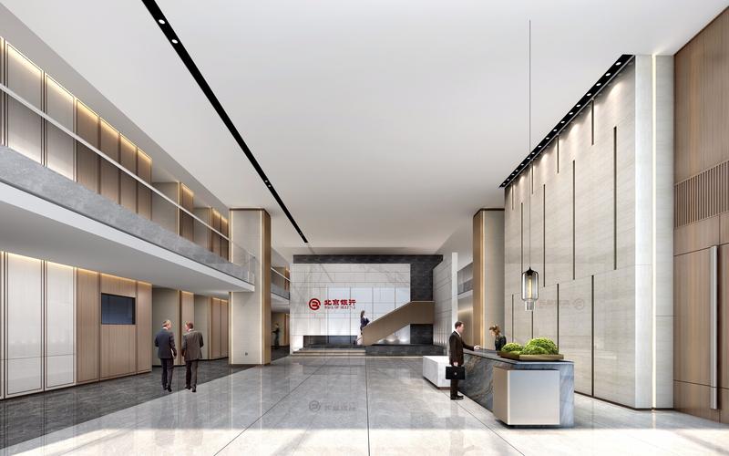 现代风格设计感办公楼大厅装修图片260平米办公楼装修效果图