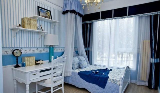 地中海风格四居室卧室床装修效果图大全
