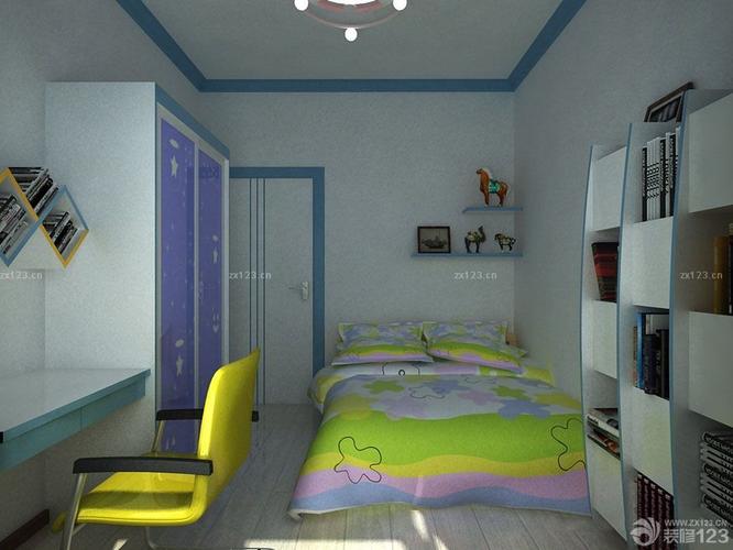 现代简约风格儿童小卧室装修图装修123效果图