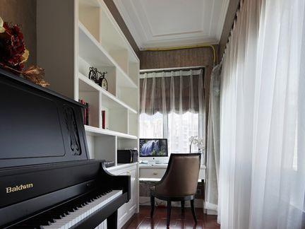典雅三居室欧式风格钢琴房装修效果图