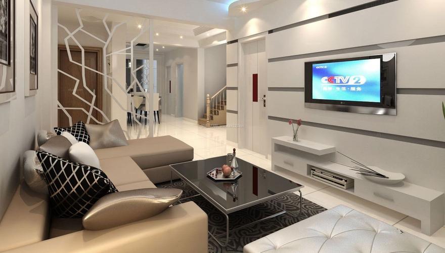 2022室内客厅现代简约电视墙装修图装信通网效果图