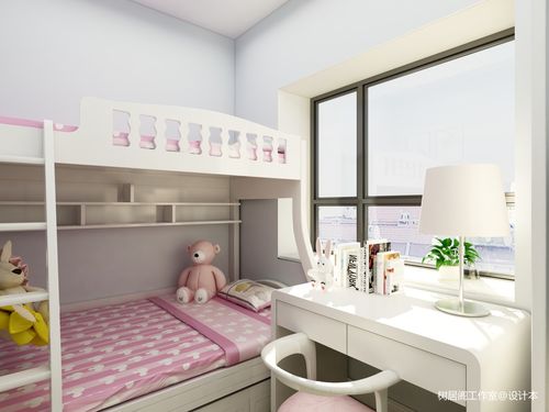 精美103平米三居儿童房北欧装修设计效果图片大全卧室北欧极简卧室