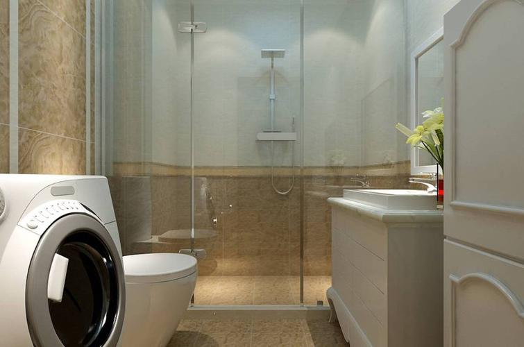 133m现代简约风格三室两厅卫生间淋浴房装修效果图