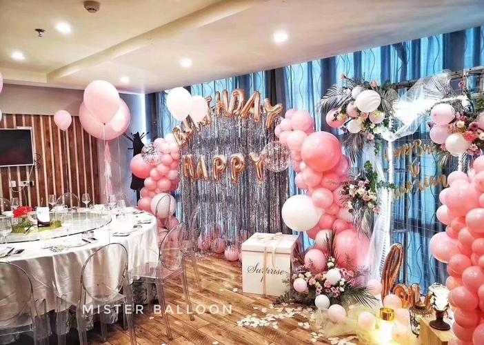米斯特气球湘潭生日惊喜餐厅包间气球布置案例分享