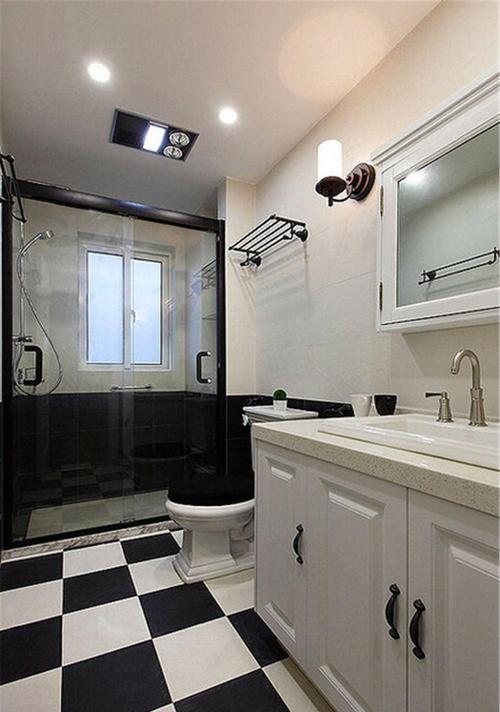 现代简约二居室卫生间浴缸装修效果图大全