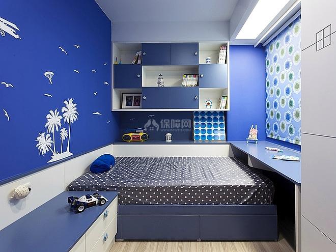 简约蓝色儿童房设计效果图装修图片