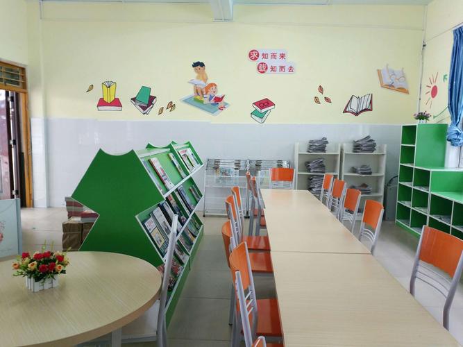 让阅读成为一种习惯四塘镇中心小学图书阅览室布置情况
