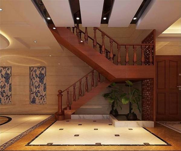 新中式风格复式楼梯图片