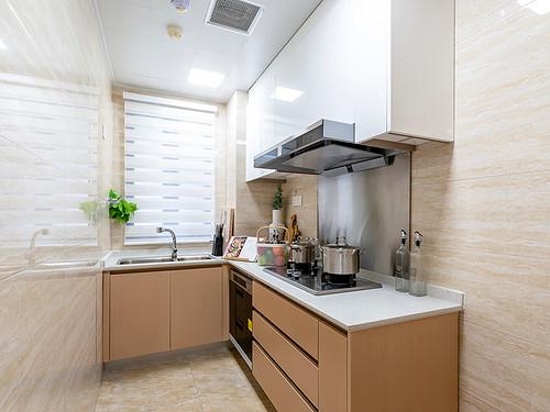 90平米新中式风格三室厨房装修效果图橱柜创意设计图