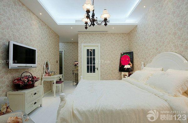法式浪漫风格婚房卧室设计设计456装修效果图