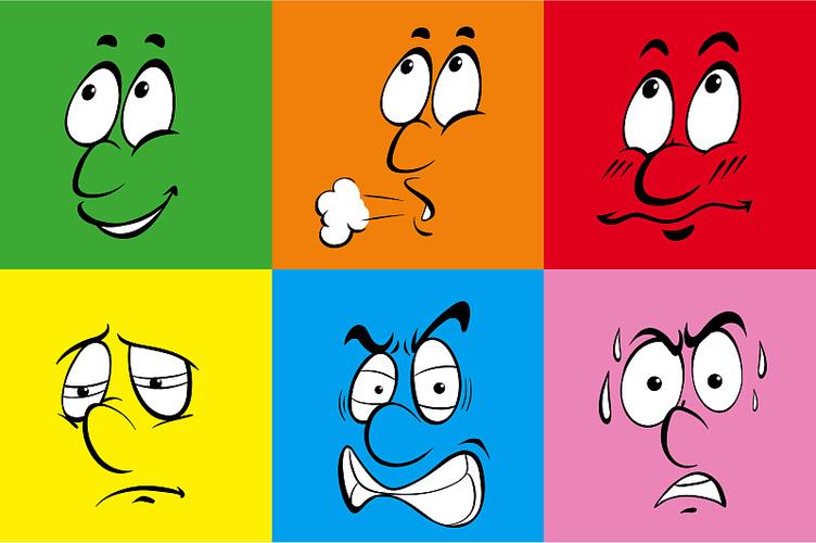 六种不同的色彩背景情绪图片