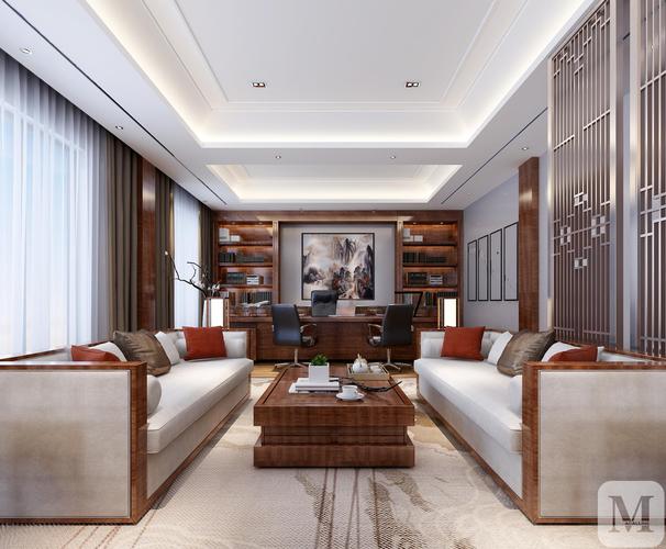 现代中式客厅沙发装修效果图