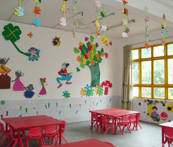 幼儿园教室室内墙面装饰图片