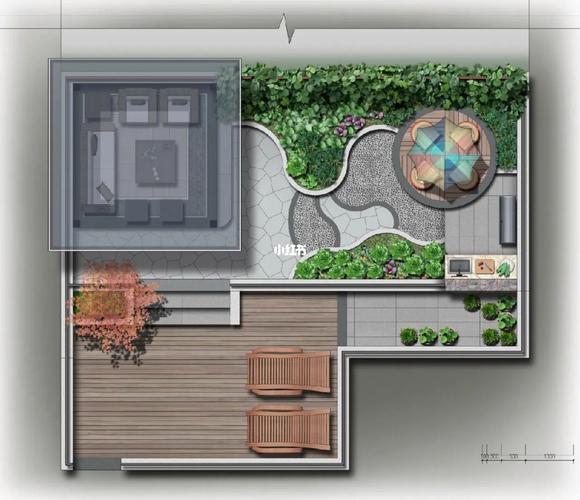 屋顶花园设计ps平面图