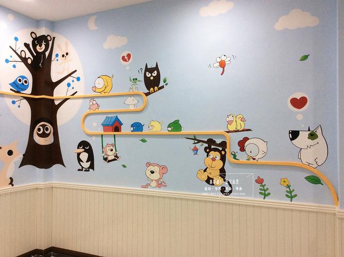 儿童墙绘幼儿园墙体彩绘欣赏世纪宝贝幼儿园手绘墙