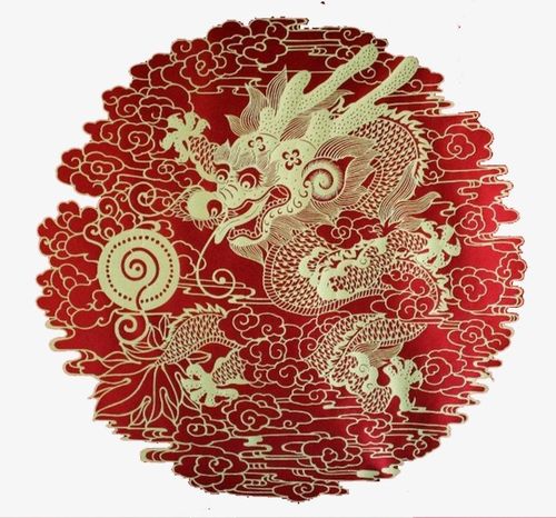 中国龙纹图案高清装饰元素png素材