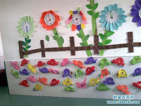 幼儿园红花墙布置图片教室布置网