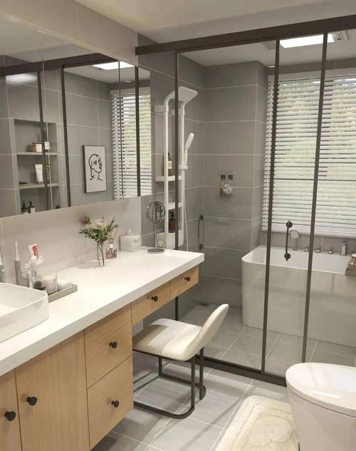 还是5的长方形卫生间都建议安装淋浴房隔断做干湿分离
