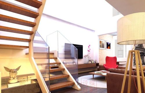 现代简约风格跃层房子楼梯装修设计效果图片大全