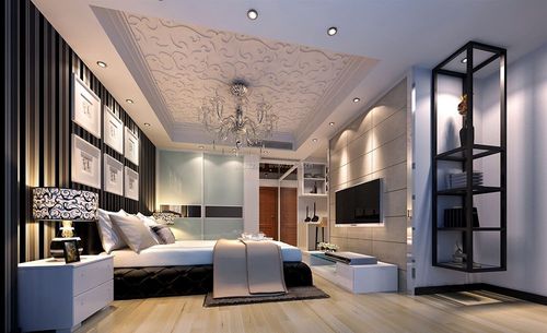 现代室内小户型卧室吊顶设计效果图