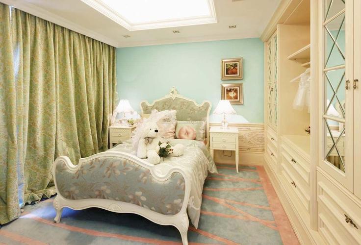 100平方欧式风格女孩卧室装修效果图大全