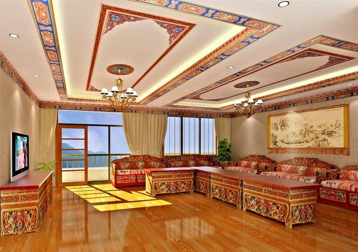 藏式家庭装修预算藏式客厅装修效果图家庭装潢工程材料预算