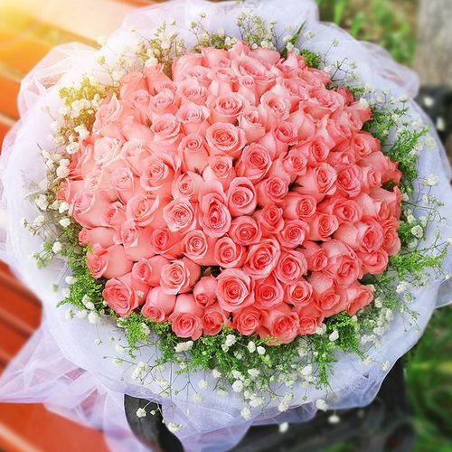 情人节99朵玫瑰花束生日节日表白周年礼物鲜花速递同城送花上门