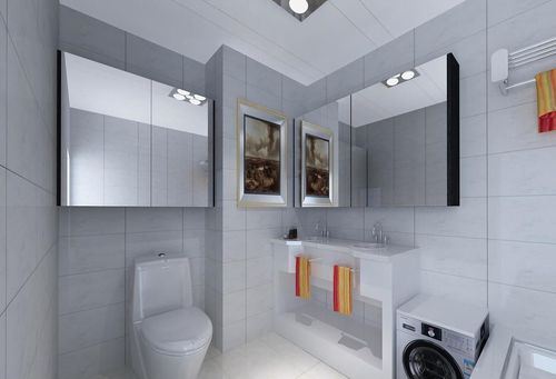 小户型浴室柜优雅卫生间台盆装修效果图