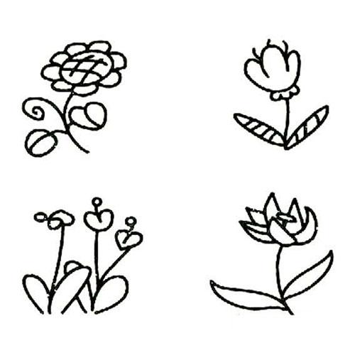 花的画法简笔画各种各样的花朵简笔画儿童学画花的简单画法