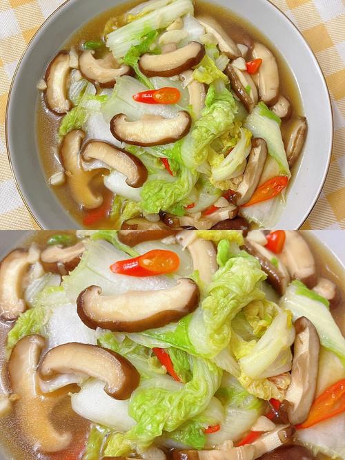 香菇白菜可当减脂餐做法简单好吃的家常菜