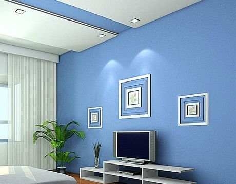 蓝色亮丽儿童房墙纸效果图土拨鼠装饰设计门户
