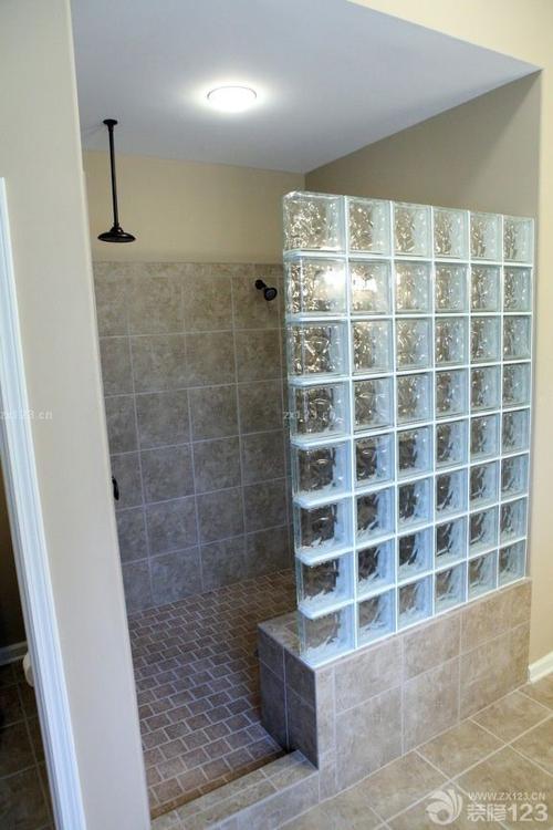 2020家庭室内玻璃砖隔断装修样板间设计456装修效果图