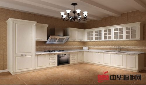 欧式风格橱柜效果图白色整体橱柜设计效果图展示古典庄重气质的厨房