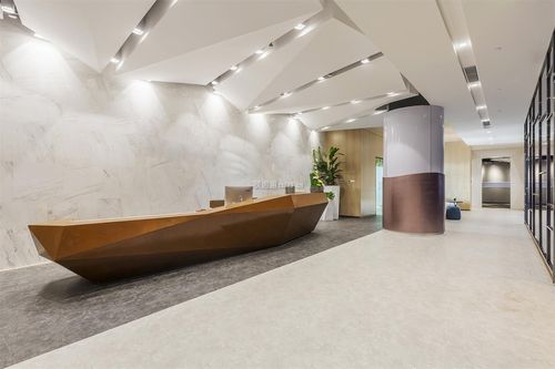 南京公司办公室前台装修设计图片赏析装信通网效果图