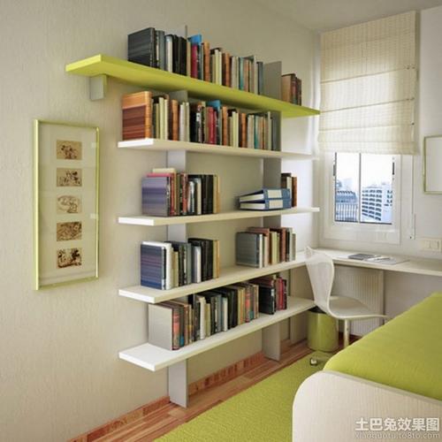简约现代小书房设计效果图