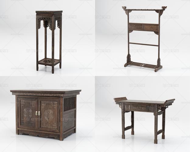 中式古风民俗家具条案花架衣架柜子桌子