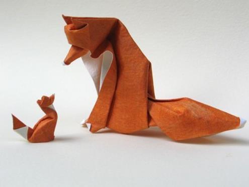 折纸动物大全之折纸狐狸的折法教程