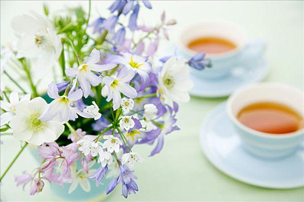 茶杯和花