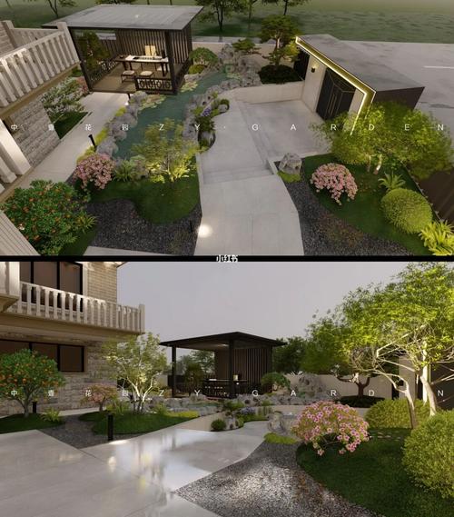 600新中式简约花园设计