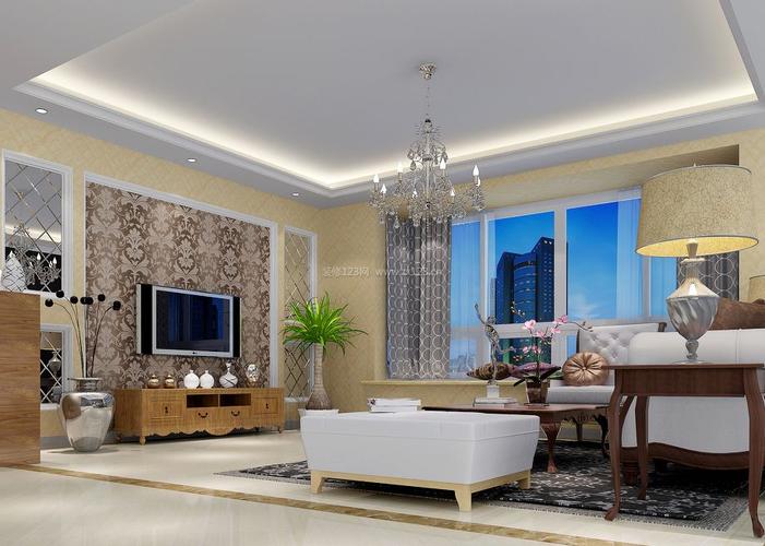 现代风格家装客厅设计电视背景墙效果图