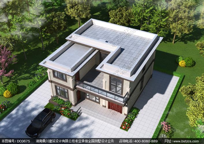 新农村二层平屋顶别墅设计图自建房屋设计施工图纸鼎川建筑