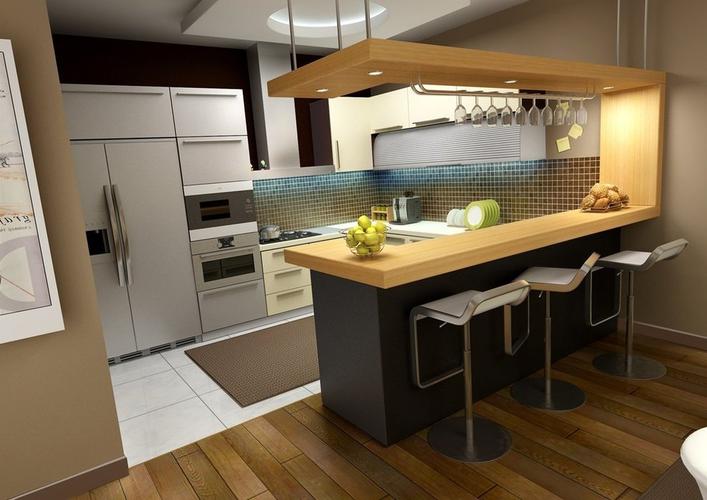 现代简约开放式厨房装修效果图现代简约开放式厨房装修效果图设计图