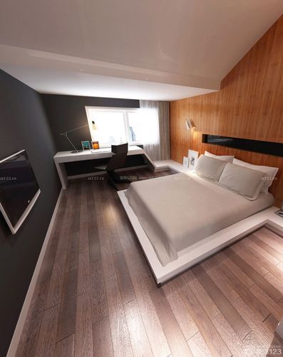 简约风格30平米单身公寓卧室装修设计装信通网效果图